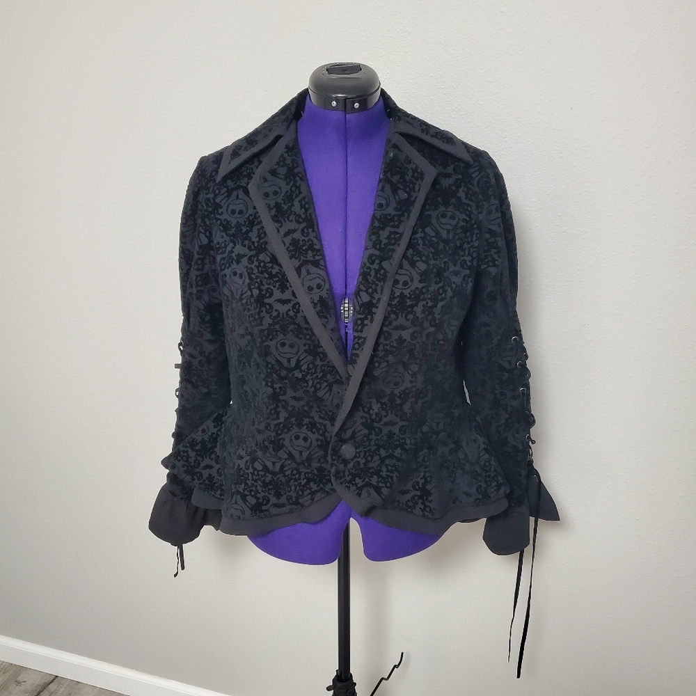 Torrid Corset back velvet blazer jacket - Jack Skellington 0x